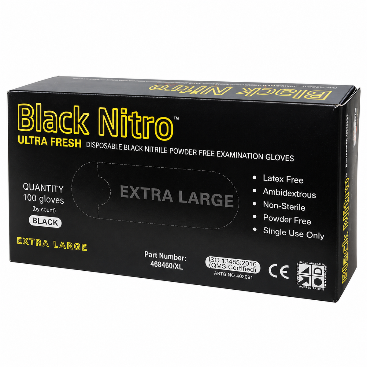 GLOVE NITRILE BLACK BOX 100