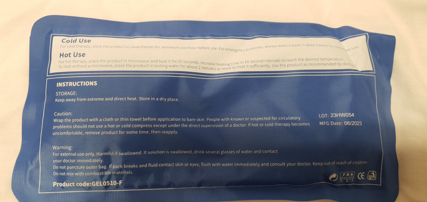 Hot or Cold nylon gel reuseable pack 320g 127mm x 254mm MediPro Sports Tape