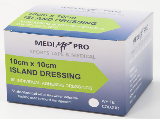 Island Dressing 10cm x 10cm [Box 50] MediPro Sports Tape