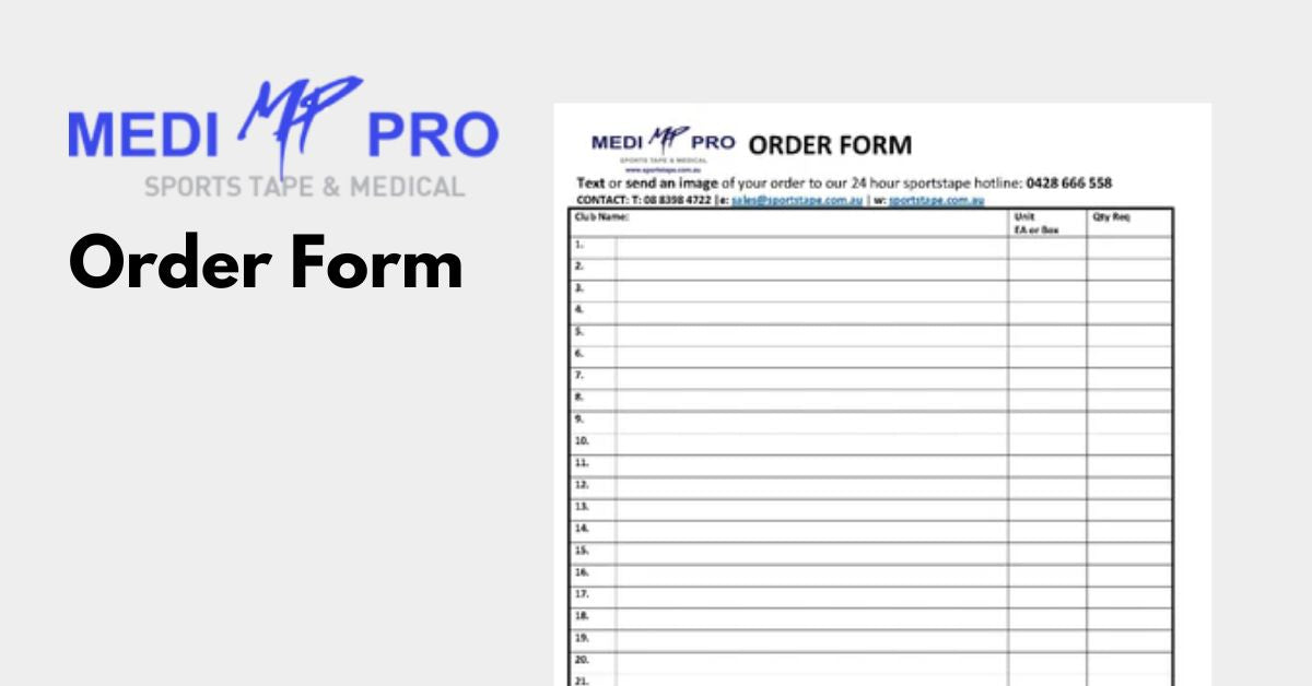 MediPro Trainer Tool Order Form – MediPro Sports Tape