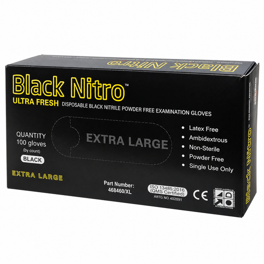 GLOVE NITRILE BLACK BOX 100