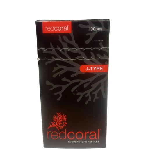 Red Coral J-TYPE Acupuncture Needles 0.3mm x 70mm