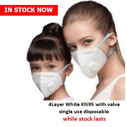 Face Mask KN95 4 Layer With Valve White Box 10 MediPro Sports Tape