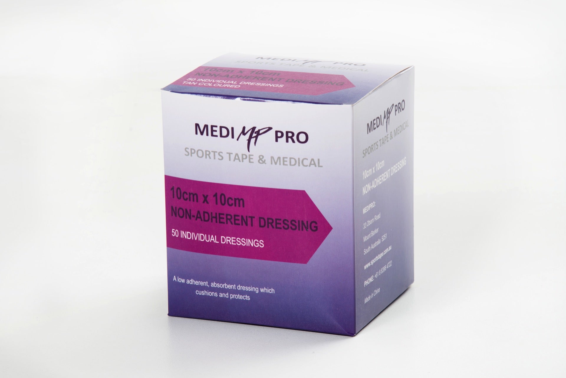 Non-Adherent Wound Pads 10cm x 10cm [Box 50] MediPro Sports Tape