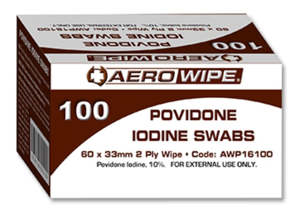 Povidone Iodine Swabs Box 100 MediPro Sports Tape